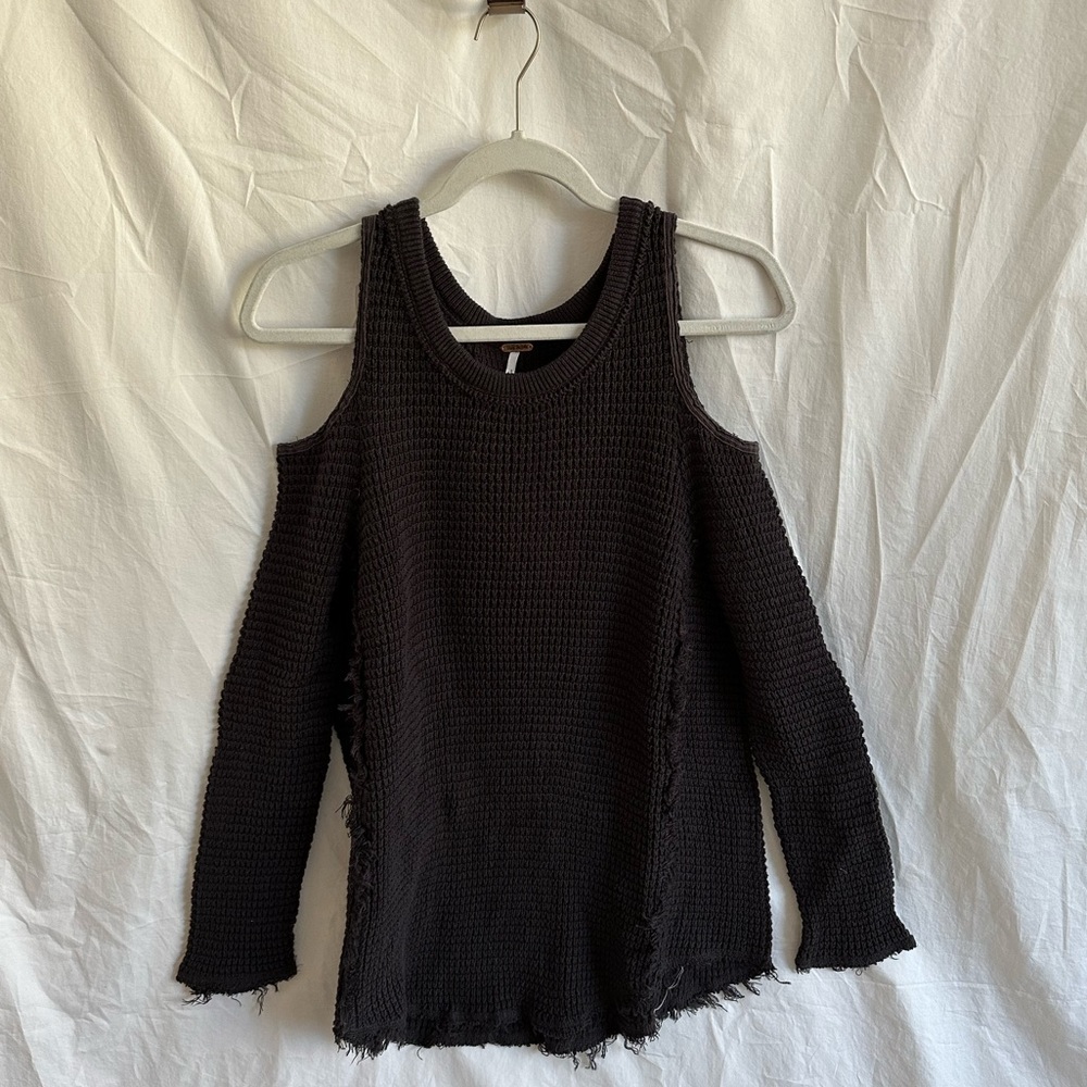 Free People Open Shoulder Sweater- Size S